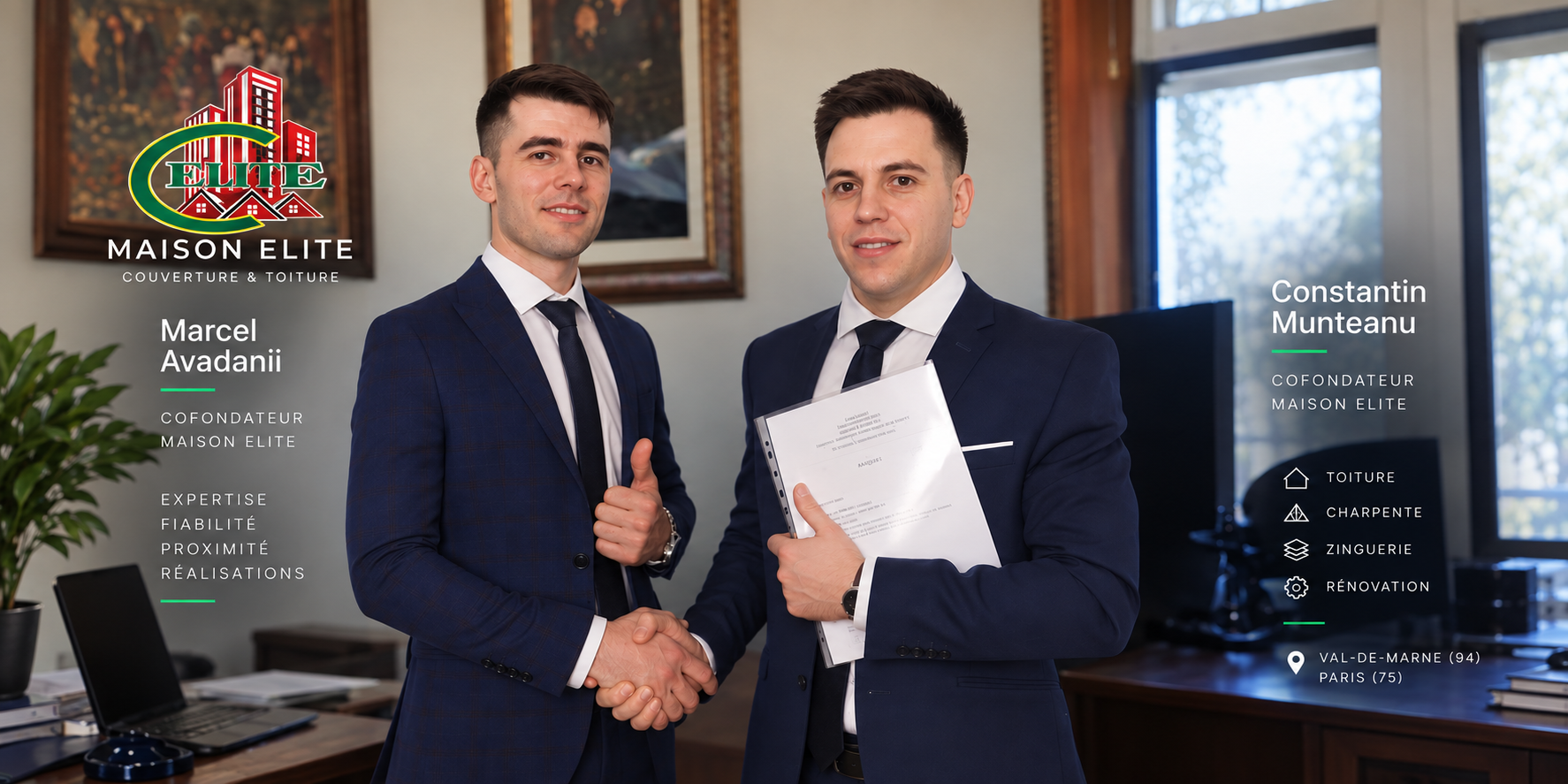 Marcel Avadanii et Constantin Munteanu, cofondateurs de Maison Elite