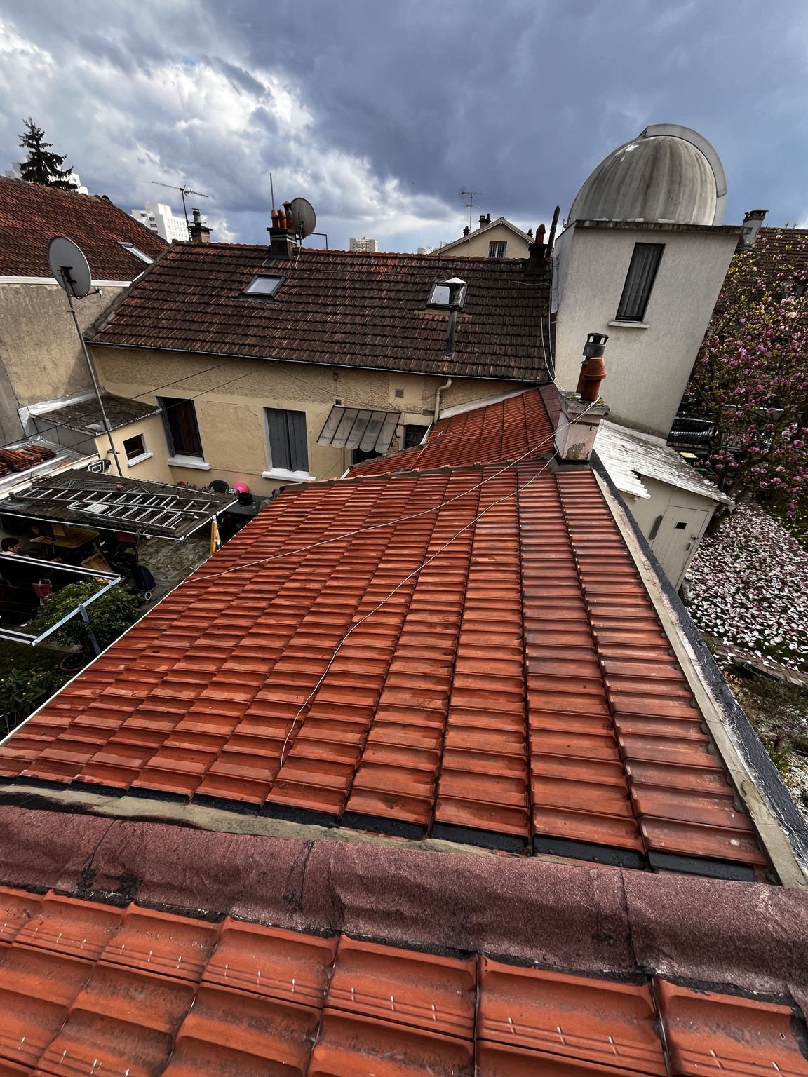 Chantier de couverture en cours de réalisation par Maison Elite